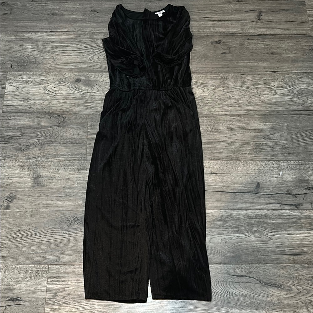 Cat & Jack Black Jumpsuit with Fitted Bodice and Wide Legs